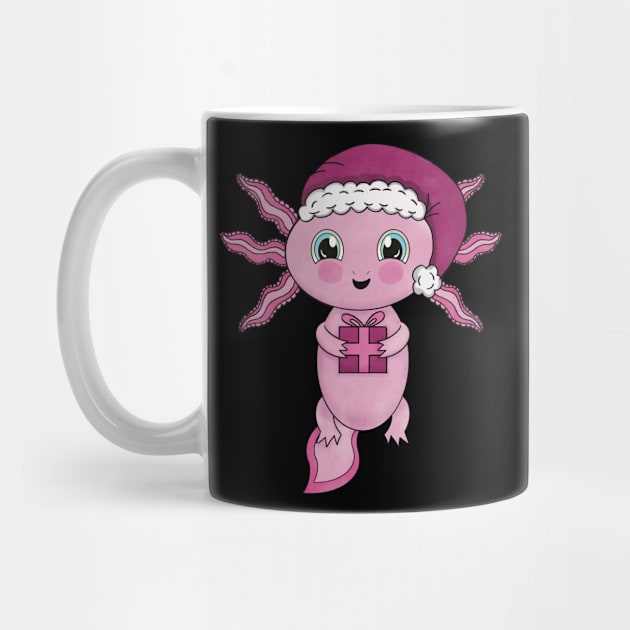 Kawaii Christmas Axolotl by Cupsie's Creations